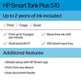 HP Smart Tank Plus 570 Wireless All-in-One Ink Tank Printer with up to 2 Years of Ink Included