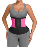 FeelinGirl Segmented Waist Trainer for Women Tummy Control Shapewear Belt for Workout Sport Girdle Hourglass Body Shaper Bright Pink