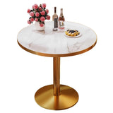 60cm Mid-Century Modern Round Dining Table for 2-4, Pedel Base, Slish Black Design for Home Office, Living Room, Kitchen & Leisure Spaces
