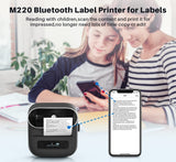 Phomemo M220 Label Maker,3.14" Bluetooth Thermal Printer with 3 Label