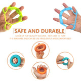 Hand Grip Strengthener & Finger Stretcher,Finger Grip Exerciser Strength Trainer,Forearm Grip Workout for Climbing Basketball Relieve Wrist Carpal Tunnel Pain-6pcs HSP-HSWITI