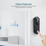 Wireless Wi-Fi Video Doorbell Camera with Two Way Audio, AI Motion Detection, Night Vision and Cloud Storage Orbitell