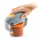 InnovaGoods® Lloucan Electric Jar Opener, Can Opener Kitchen Accessory, Automatic Can Opener for New Sealed Jars, Hands Free Can Opener Less Effort to Open (Grey)