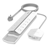 Monster Power Vertex Surge Protector with Detachable USB Power Strip (White, Power Vertex XL)