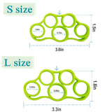 Hand Grip Strengthener, Finger Exerciser, Grip Strength Trainer (6 PCS),New Material,Forearm Grip Workout, Finger Stretcher, Relieve Wrist Pain, Carpal Tunnel (Large) Pnrskter