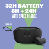 True Wireless Earbuds, Smart Ambient, VoiceAware, Up to 32 total hours of battery life with speed charging (White) JBL