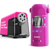 AFMAT 6-Hole Heavy Duty Electric Pencil Sharpener and Robot Pencil Sharpener
