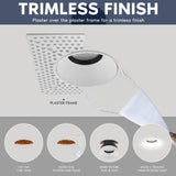 LUXRITE 3 Inch LED Trimless Recessed Spotlight with J-Box, Push N’ Lock Zoomable, 5CCT Selectable, 15W 1100LM CRI90, Dual Dimmable (TRIAC/0-10V), Adjustable Beam 24°–50°, IC & Damp Rated (4 Pack)