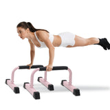 Push Up Bars: Sweat-resistant Parallettes Bar for Handstands L-sit & Dip, No Wobbling Strength Training Pushup Stands for Women Men