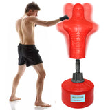 ENKAIYIXING Height Adjustable Freestanding Humanoid Punching Dummy, Silicone Boxing Punching Bag with Stable Large Fillable Base for Adults, Kickboxing MMA Home Gym Workout Training