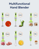 Immersion Blender Handheld 1000W 5 in 1 Corded Stick Hand Blender Kitchen with 12 Speed, BPA-Free, Mixing Beaker, Chopper