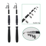 Fishing Rod, 6.9ft 2Pcs Telescopic Fishing Rods Set, Carbon Fiber Fishing Pole, 2PCS Spinning Rod and Reel Combo with Carrier Bag Freshwater Fishing Rod and Reel Combos Kits Fishing Gear
