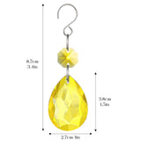 10pcs Yellow Bauhinia Crystal Suncatcher Chandelier Prisms Decor