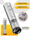 CIRCLE JOY Electric Wine Opener Rechargeable 5-in-1 Stainless Steel Wine Gift Set with Foil Cutter, Wine Aerator Pourer, Wine Drip Ring & Vacuum Stopper, Ideal Gifts for Wine Lovers, Silver