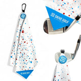 SKIVE Golf Premium Magnetic Golf Towel | Super Strong Magnet (Red & Blue Drip)