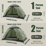 ShinHye Backpacking Tent for Camping, 1/2 Person Ultralight Backpacking Tent Easy Setup Tents Waterproof Lightweight Hiking Tents for Backpacking (Tent-1 Person) ShinHye