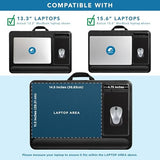 Home Office Pro Lap Desk with Wrist Rest, Mouse Pad, and Phone Holder - Black Carbon - Fits up to 15.6 Inch Laptops