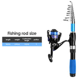 Fishing Rod and Reel Combo,2PCS Collapsible Fishing Rod Set, Lines and a Carrier Bag,Fishing Pole Kit for Saltwater Freshwater