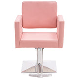 BarberPub Salon Chair for Hair Stylist, Hydraulic Stylist Chair, Adjustable Height, PVC Leather, 360 Degrees Swivel, Barbershop, Home Salon, Adult 8821 (Pink)