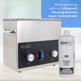 GemOro 3-Quart Ultrasonic Jewelry Cleaner | Heated Stainless Steel Personal Gentle Cleaner with Basket| Professional Performance Machine for Rings Watches Glasses Earrings (3QT)