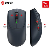 MSI Forge GM340 Wireless NAVY Wireless/Wired Gaming Mouse, 12000DPI, 1000Hz Query Rate, Symmetrical Design, 50+ Million Clicks, 6 Buttons, 82 Hours Battery Life, 1ms Latency, 57g