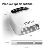 L'UGX 2 in 1 UV LED Nail Lamp, Rechargeable UV Light for Gel Nails, Cordless Nail Dryer with Handheld Gel Light for Nail Polish, Perfect for Home Salon Manicure