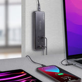 120W USB C Charging Station GaN 6 Port USB (100W Max) Desktop Charging Hub Block Fast Charger for MacBook Pro/Air, iPhone 17/16/16 Pro/15, Laptop, Tablet, iPad Pro, Galaxy and More, Black