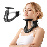 Owlprince Posture Corrector for Neck & Cervical Spine Alignment - Memory Foam Support for Pain Relief, Tech Neck, 360° Adjustable Neck Collar, (Black, Large)