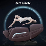 Massage Chair, Full Body Zero Gravity Recliner with AI Voice Control, SL Track, Bluetooth, Yoga Stretching, Foot Rollers (Brown) iRest