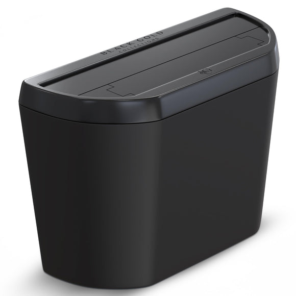 Black Gold Collections Ultimate Carbin 101 - Mini Car Trash Can with Lid - Car Trash Bin with Soft Close Feature, Convenient Leak-Proof Car Garbage Bag with Hook Tape Black Gold Collections