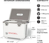 Engel UC7 7.5qt Leak-Proof, Air Tight, Drybox Cooler and Small Hard Shell Lunchbox for Men and Women in British Racing Green