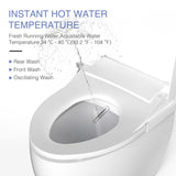Bidet Toilet Seat Elongated,Heated Seat,Warm Air Dryer,Instant Warm Water,Self-Cleaning Adjustable Nozzle,Quiet Soft Close Lid,Wireless Remote&Knob,Dual Moisture Protection,Fits Elongated Toilets