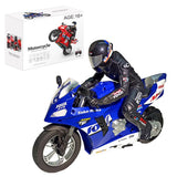 Tiodei 1/6 Scale Self-Balancing RC Motorcycle, Six-Axis Gyroscope,2.4GHz Dual Motor Remote Control Bike, Wheelie Stunt Model (RTR Version/Blue)