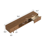 NessCarsti 78.7" Mid-Century Modern TV Stand Fully Assembled Media Console