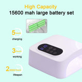 PASSHA 72W Cordless LED Nail Lamp, Rechargeable UV Nail Dryer for Gel Polish, Portable Manicure Light with 4 Timers, LCD Display, 36 LED Beads