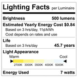 LUXRITE 1-Inch LED Recessed Trimless Spotlight with Junction Box, Twist N' Lock & Interlocking Trim, 5CCT 2700K-5000K, 7W, 500LM, CRI90, 38° Beam Angle, Dimmable, IC Rated, Wet Rated, ETL (6 Pack)