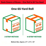 PACKKA Heavy Duty Packing Tape for Moving Boxes and Packaging Supplies, 6/12/18/24 Rolls Clear Moving Tape with Dispenser and Utility Knife, 1.89in. X65yd, Mailing and Moving Supplies (18)