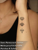 Actgan Semi Permanent Tattoos, 2 Sheets Realistic Koi Fish & Lotus Temporary Fake Tattoo Stickers for Women, Lasts 1-2 Weeks for Arm Hand Spine, Waterproof Non-Reflective Body Art for Summer Party
