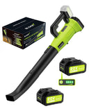 Cordless Leaf Blower - 2x5.2Ah Battery, 23500 RPM Max Power, 7-Speed Control, 2 Extended Tubes for Lawn Care, Patio Cleaning, Blowing Leaves and Dust