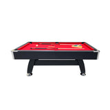 RACK Draco 7-Foot Tournament Billiard/Pool Table (Red Felt with Black Body) for Competitive Players!