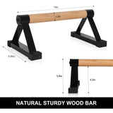Wood push up bars Parallettes bars Anti-slip Handstand Bars for Calisthenics, Fitness, Floor workouts Solid Wood with Sturdy Metal Bracket, Support 500 lbs airogym