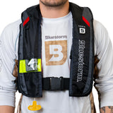 BLUESTORM Stratus 35 Inflatable Life Jacket PFD for Adults (Nitro Red) | US Coast Guard (USCG) Approved Automatic Self Inflating Life Vest Preserver with Manual Ripcord