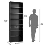 82" Tall Bookshelf, 7-Tier Open Shelves Bookcase, Freestanding Display Storage Shelves