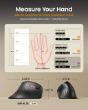 ProtoArc EM11 NL Wireless Ergonomic Vertical Mouse, Rechargeable, Wine Red