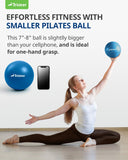 Trideer Pilates Ball 7-8 inch with Pump, Small Exercise Ball, Core Strength, Therapy Ball, Mini Yoga Ball for Yoga, Barre, Physical Therapy, AB, Core Trideer