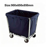 Commercial Laundry Cart, Heavy-Duty Plastic Linen Trolley for Hotel Housekeeping, Hospitals