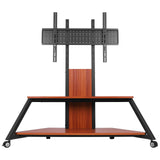 Velorantia Rolling Floor TV Cart Height Adjustable for 60 to 100 Inch TVs