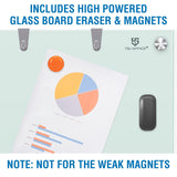 TSJ OFFICE Glass Dry-Erase Board - 36 x 24 Inches Wall Mounted Glass Magnetic Whiteboard, Large Frameless Glass White Board for Office, Home & School TSJ OFFICE