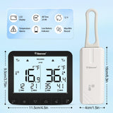 Geevon Digital Refrigerator Thermometer with Alarm, Low Battery Warning Icon, Max/Min Temperature LCD Display, Suitable