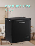 F.W.WOOLWORTHS 7.0 Cu.Ft Chest Freezer 7 Gears Temperature Control, Deep Freezer with Removable Basket, Compact Freezer for Kitchen, Home, Office, Garage, Basement-Black